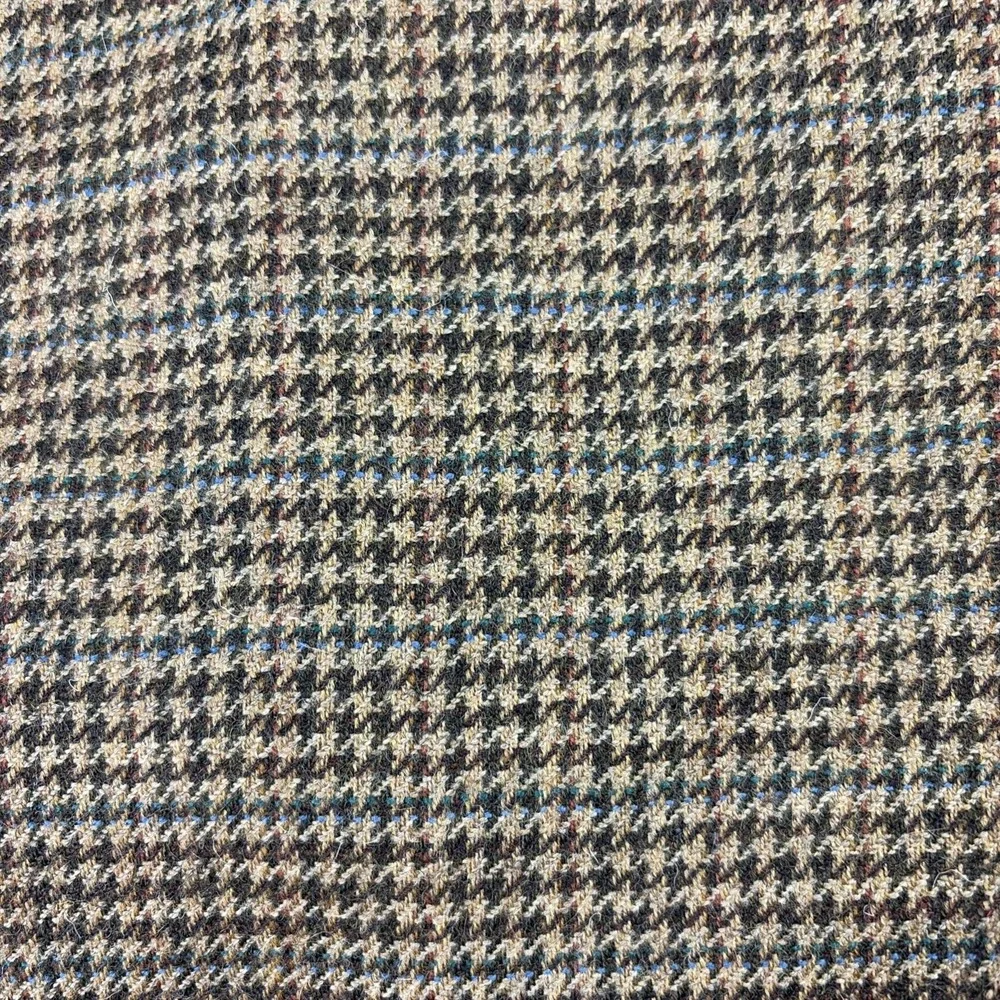 Tommy Hilfiger Men's 42R Brown Houndstooth Wool Blazer Coat Heritage Academia